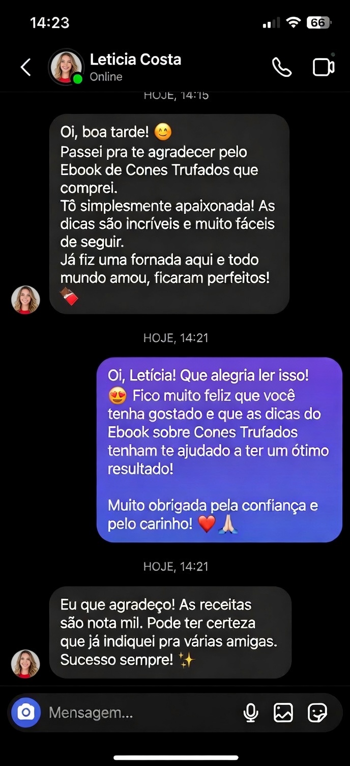 Mensagem de Leticia